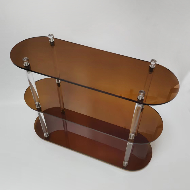 Custom Acrylic Three-Layer Desktop Cup Storage Rack Single Tier Standing Type Ins Wind Home Decoration Use for Pot
