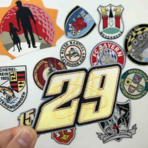 Washable Embroidered PMS Color 3D Large Number Patches For Jerseys