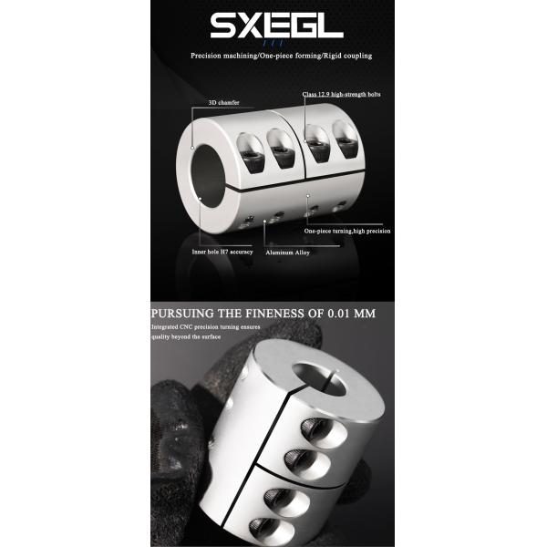 Aluminum Shaft Coupler Stable Power Transmission Rigid Coupling Efficient