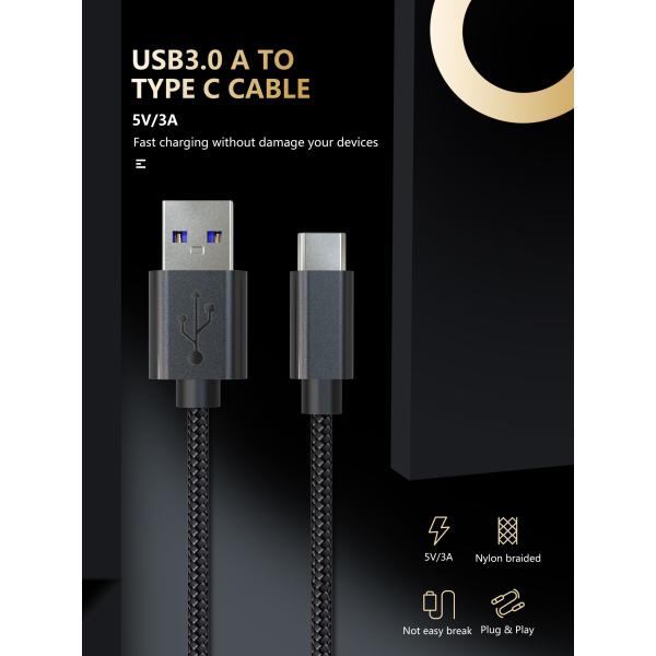 5G 3 Foot Usb Type C Cable 3a Fast Charging For Data Transmission