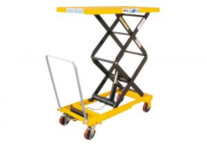 Quality Double Manual Scissor Lift Table 1.3 Meter High Customized Color With Overload Protection for sale