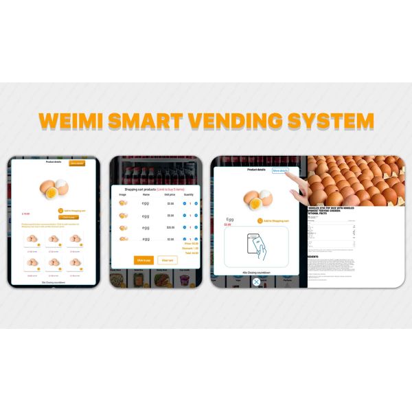 WEIMI Egg Locker Vending Machine With Refrigerated Locker System Ideal for Supermarkets and Shopping Malls