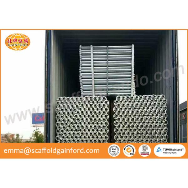 Q235 hot dipped galvanized ring lock scaffolding system vertical level diagonal brace spigot base for project