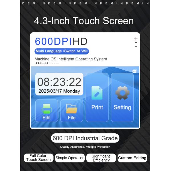 DEMIN T10 Handheld Inkjet Printer Production Date Two-Dimensional Code Logo Printer Packaging Bag Plastic Bottle Inkjet Printer