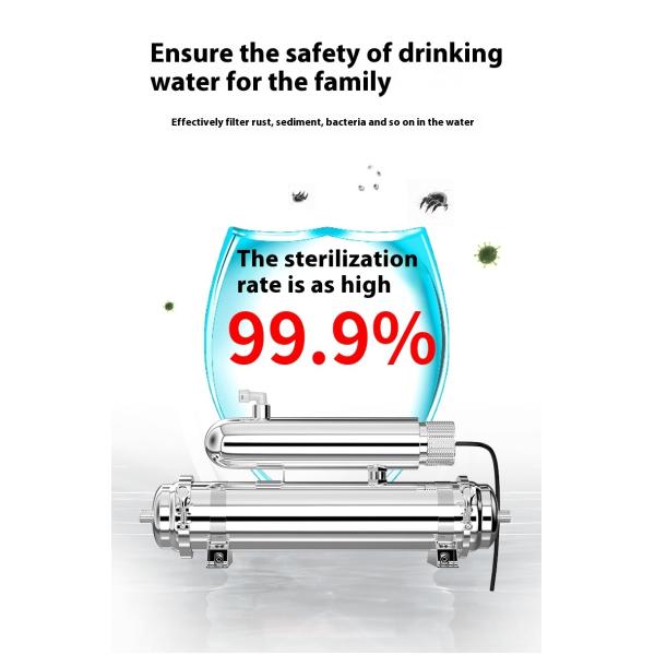 Stainless Steel UV Water Purifier 1000L/H Household With UV Ultraviolet Lamp