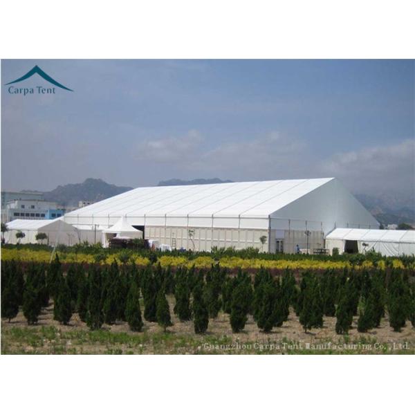Large Rainproof Clear Span Buildings For Temporary Warehouse , ABS Side Wall