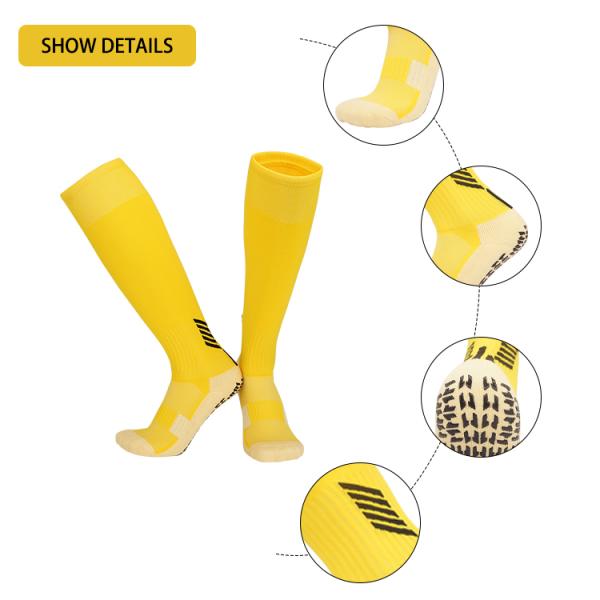 Polyamide Solid Pattern Sweat-absorbent Soccer Long Socks for Training at affordable