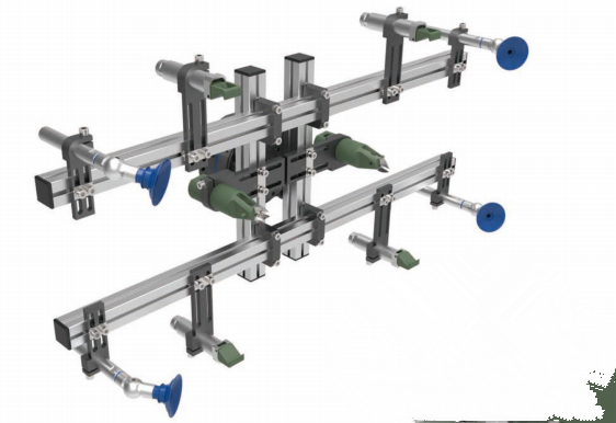 Fixture System Injection Robot Arm White And Blue
