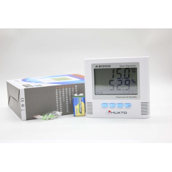 High Accuracy Digital Lcd Thermometer Hygrometer Clock Wall / Desk Mountable