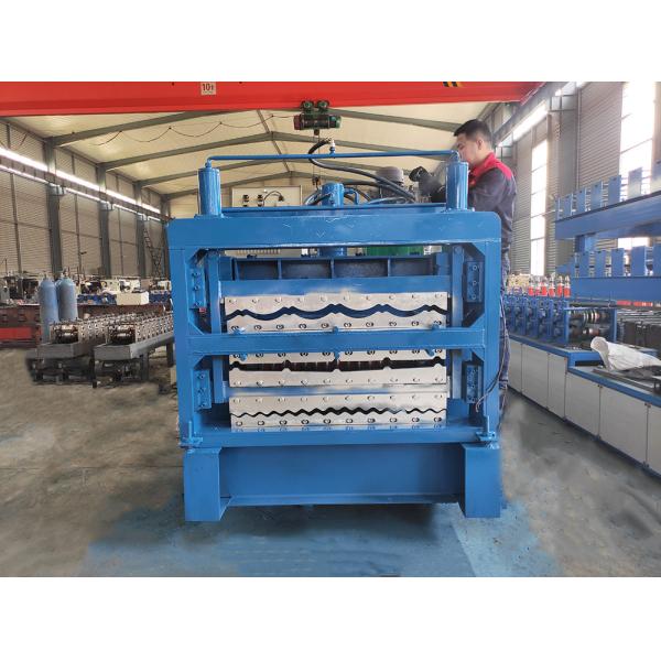 7Kw Three Layers Roof Tile Roll Forming Machine Ibr Corrugated Tile making machine