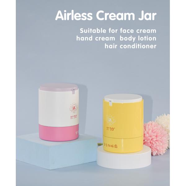 Replaceable Airless Pump Jar Sunscreen PP 50g Innovation Refillable Packaging