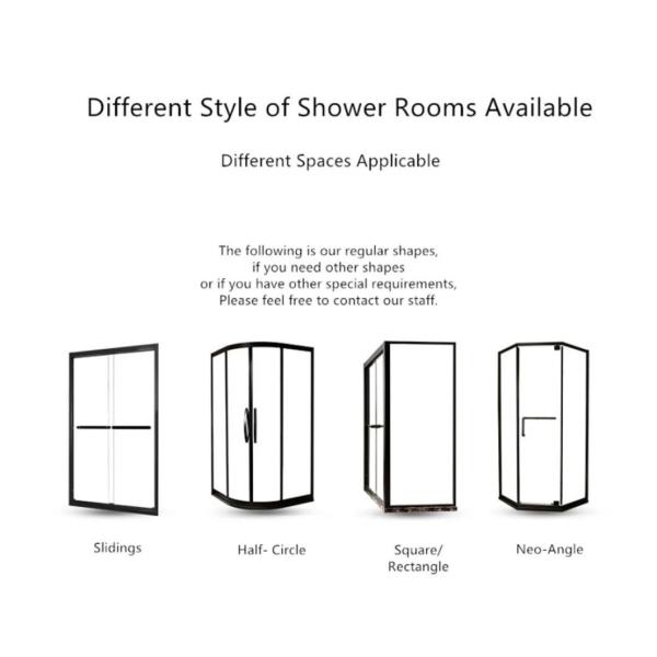 Technique Laminated Control Sliding Frameless Glass Door for Multifunction Shower Room