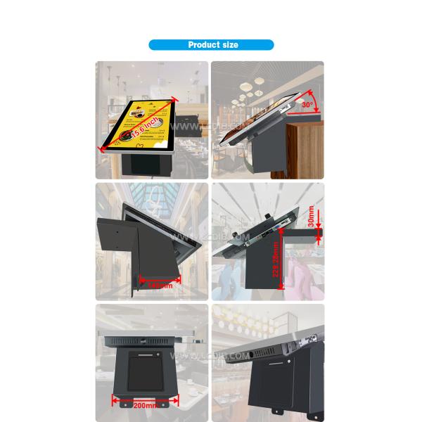 Standalone OS 15.6 inch Wall Mount Self Service Touch Screen Payment Machine with Scanner for QR code/Bar code/IC card