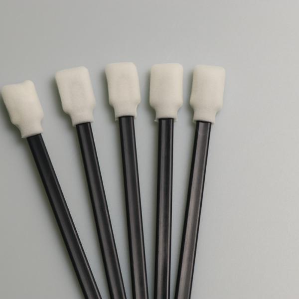 Rectangular foam swabs package and individual swab display