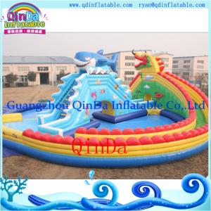 Inflatable pool water park /portable pool water park inflatables pool with slide