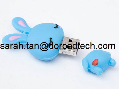 Cartoon Little Rabbit USB Pen Drive/Customized Cartoon PVC USB Disk