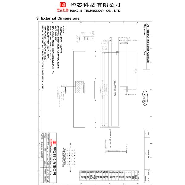 10.4 Inch Bar Type TFT Display