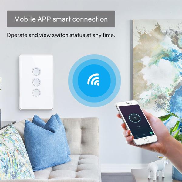 10A 4 Gang Zigbee Switch 120*74mm Smart Home Wall Light Switch