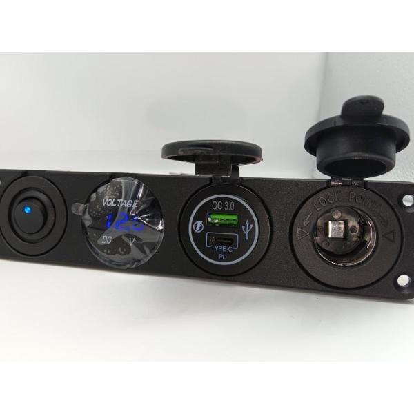 4 In 1 Automotive Voltmeter Dual USB 12V Car Cigarette Lighter Voltage Meter With Switch