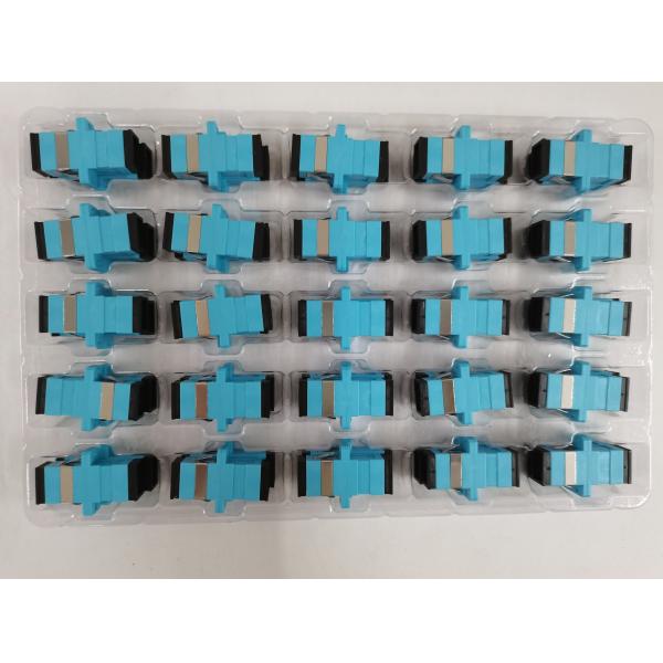 OM3 OM4 SC Simplex Adapter Aqua Fiber Optic Multimode Adapter Plastic