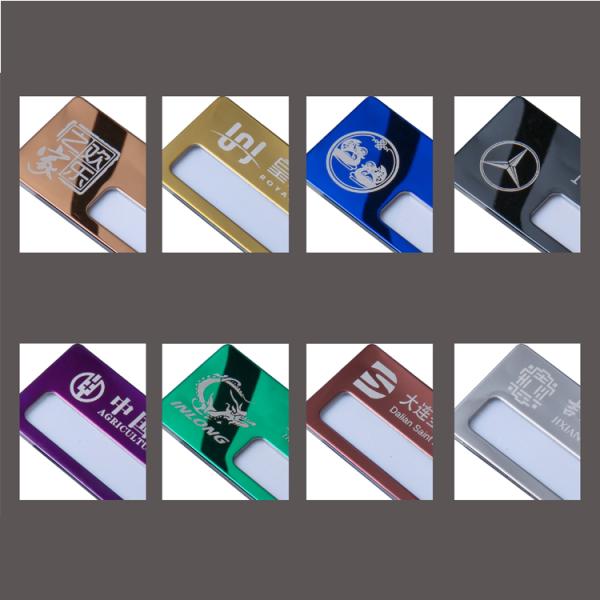 Custom Stainless Steel Name Badge With Logo Replaceable Insert Premium Name Tag Manufacturer