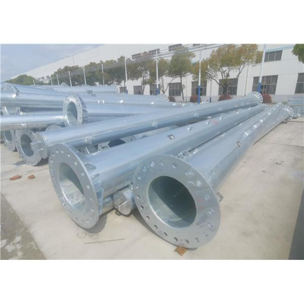 Customized Galvanized Steel Pole Flange Type Transmission Line Electrical