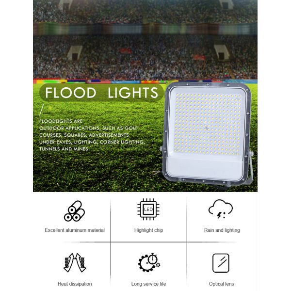 KCD Security IP65 Waterproof LED Floodlight with Remote Control and Motion Sensor for Outdoor Use
