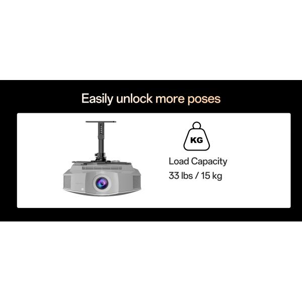 Large Projector Ceiling Mount Gray Ceiling Projector Mount With Adjustable Extension