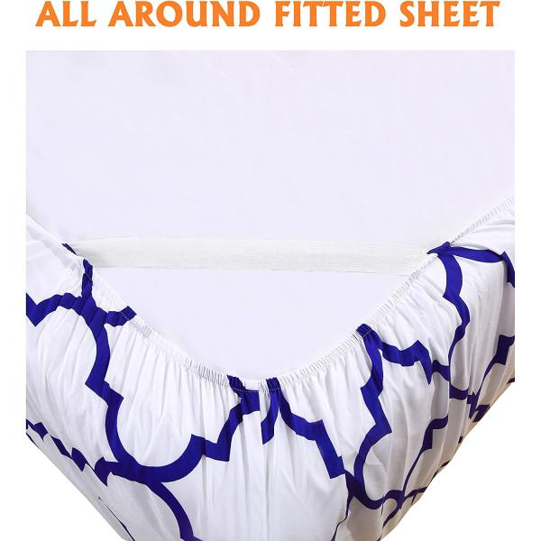 Personalized Luxury Customized Design 4-Piece Bed Sheet Set with 300 Thread Count