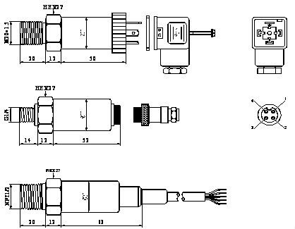 High Accuracy ±0.1%F.S General Pressure Transmitter with Wide Range -0.1MPa to 800MPa and Customizable Output