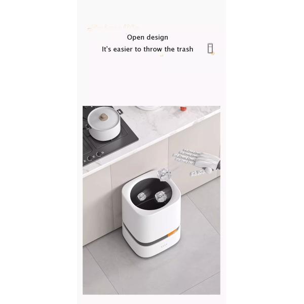Square Wide Mouth Household Automatic Suction Bag Plastic Trash Can