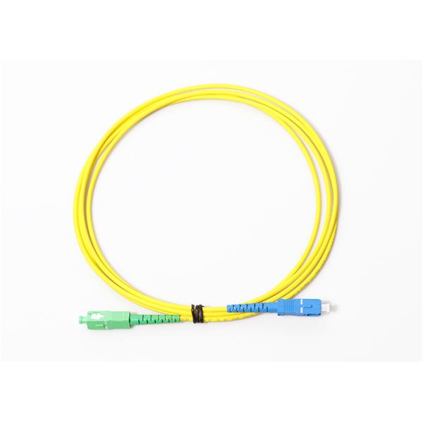 PVC LSZH Single Mode Sc To Sc Fiber Patch Cable FTTH Leather Jumper