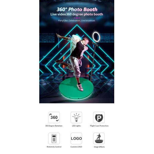 Automatic Video 360 Degree Photobooth With Metal Enclosure