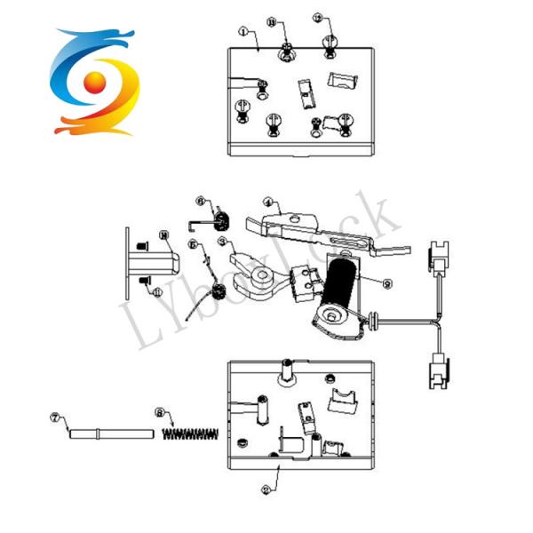 Smart Magnetic Electric Solenoid Lock Stainless Steel SM Connector