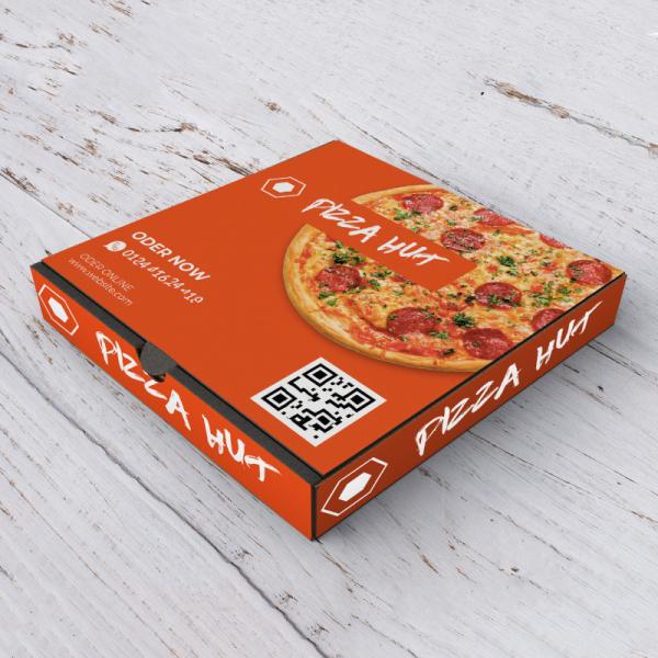 Rectangular Corrugated Pizza Box with Custom Logo Printing and Affordable Shipping Cost