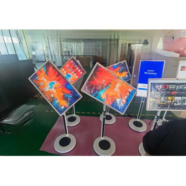 Touch Screen Kiosk 32 Inch Android 8+128G 13MP Camera Speaker Built-in With Chargeable Battery Rotative Monitor For KTV Bar Showroom Office
