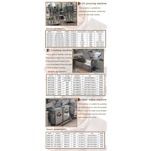 Processing Cocoa Bean for Snack Food Cocoa Butter Process Machine Cacao Bean Production