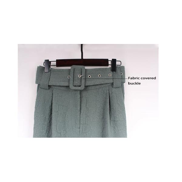 97% Polyester Jacquard Long Wide Leg Pants Elastane Customizable