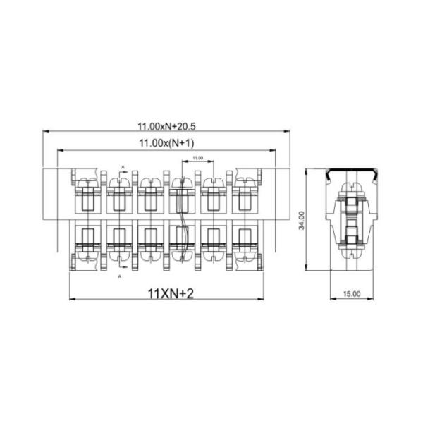 Waterproof High Voltage Terminal Block , Pluggable Terminal Block Wire Connectors