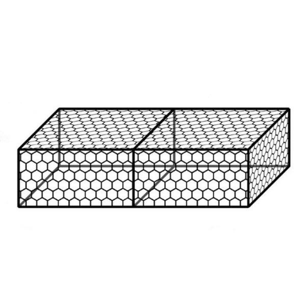 3x1x0.3m Galfan Hexagonal Woven Gabion Baskets