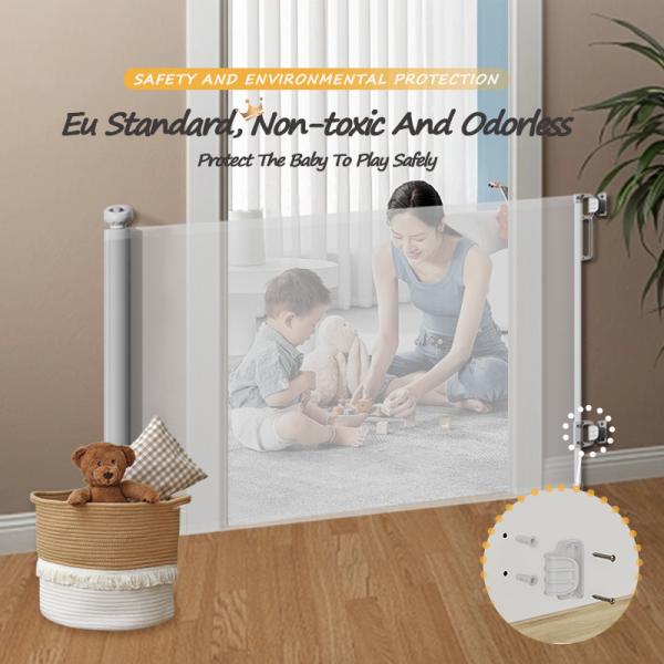 Prodigy Multifunction Wall Fixed Stair Gate 5M Retractable Gate For Awkward Banisters