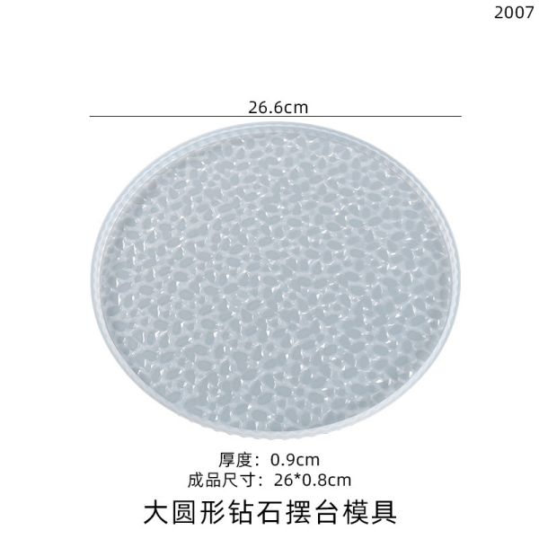 DIY Crystal Drip Glue Aromatherapy Gypsum Grinding Tool Round, Rectangular, Diamond Pattern Table Silicone Mold