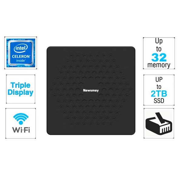 Win 11 Pro Intel Celeron Mini PC 8GB Ram 256GB SSD Barebone N5105 Mini PC