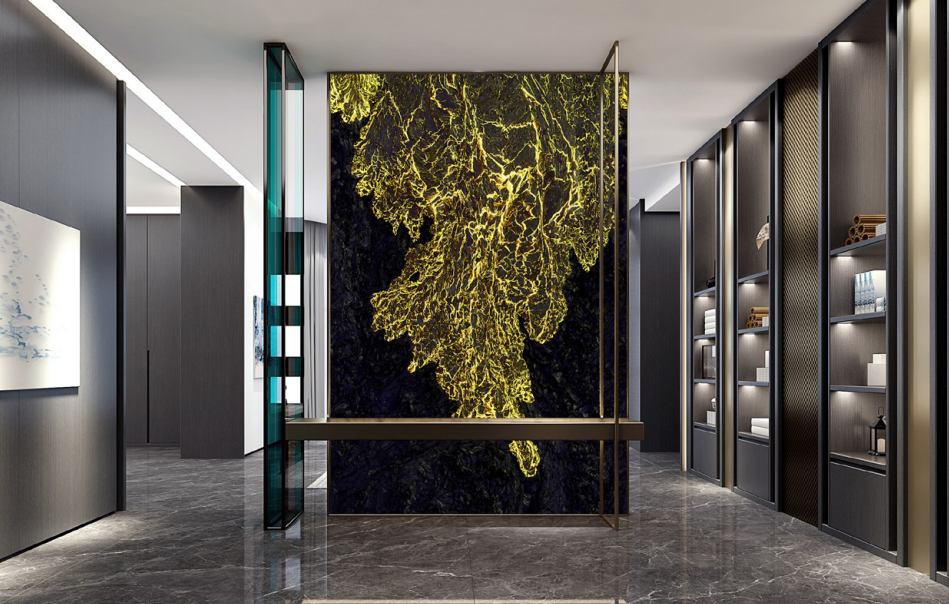 3D Printed Translucent Stone Wall Panel Luxury Texture Accent Wall Cladding