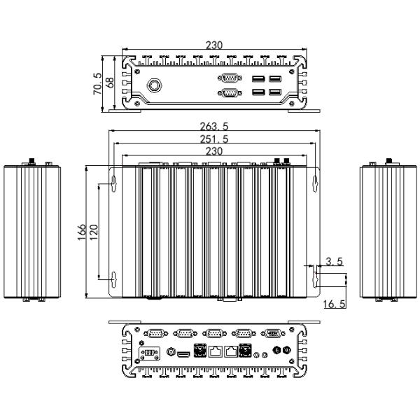 Fanless Industrial Fanless Mini PC With Intel Core I5-7200U Processor