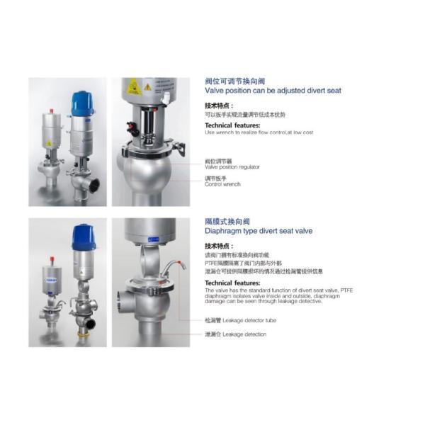 Sanitary Single Seated Control Valve Pneumatic Operated