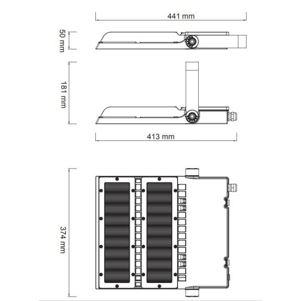 IK10 IP66 Ferrari LED Area Flood Lights Smart Dimming Function Available