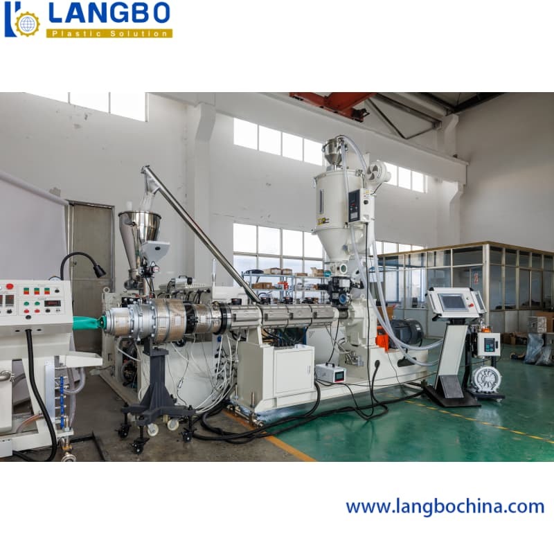 PVC Pipe Extrusion Line with Precise Diameter Control Cooling Deformation Reduction and Twin Screw Extruder