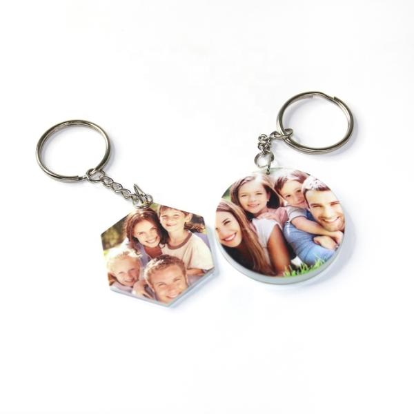Custom Double Sided Blank Sublimation Plastic Keychain Diy Sublimation Key Chain