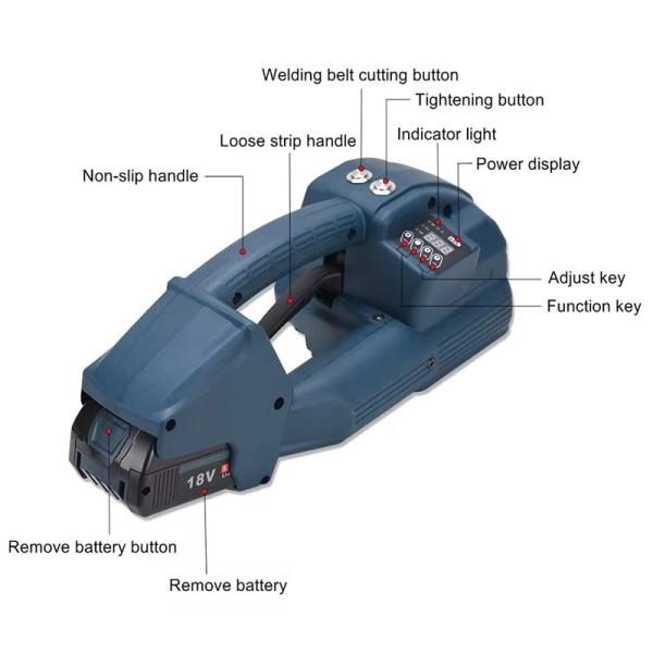 Automatic Grade Automatic Handheld PP PET Strapping Machine Tools Plastic Steel Baler